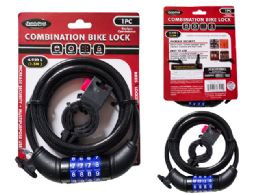 24 Bulk Combination Bike Lock With Bracket 4.92'