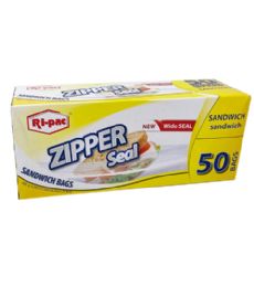 48 Bulk RI-Pac Sandwich Bag 50ct Reclosable