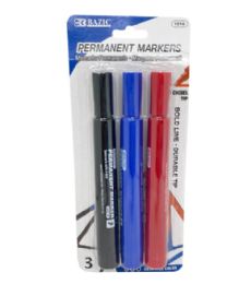 144 Bulk Bazic Asst. Color Chisel Tip Jumbo Perma