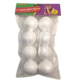 48 Bulk 8pc 2in Foam Craft Balls