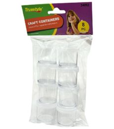 48 Bulk 8pc Craft Containers 1.22india X 1.02in