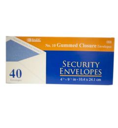 48 Bulk BAZIC 40PC SECURITY #10 ENVELOPE GUMMED