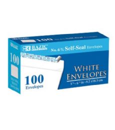 48 Bulk 100pc Slf Seal #6 .75 Envelope White