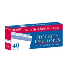 48 Bulk 40PC SELF SEAL #10 ENVELOPE SECURITY