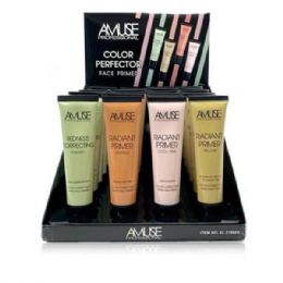 48 Bulk Amuse Radiant Color Perfector Face Primer In Countertop Display