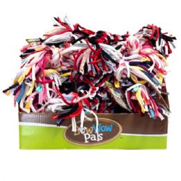 36 Bulk 12-inch T-Shirt Rope Dog Pull Toy In Pdq Display