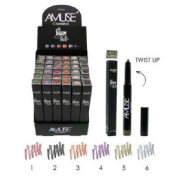 72 Bulk Amuse Cosmetics Assorted Shades Eyeshadow Color Stick In Countertop Display