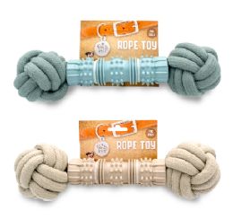 24 Bulk Bp Tpr Pet Rope Toy 11in Asst Colors