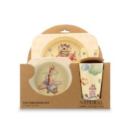 12 Bulk Nhc Kids Tableware 5pc Set Flying Eco