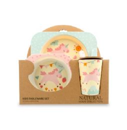 12 Bulk Nhc Kids Tableware 5pc Set Unicorn Eco