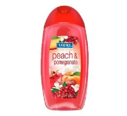 24 Bulk Lucky Body Wash Peach&pomegranate 13oz