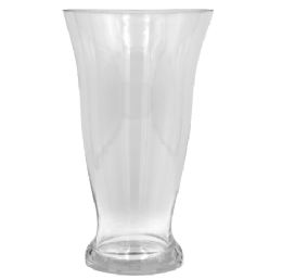 12 Bulk Glass Clear Core Cup Vase 10x5.5 In.