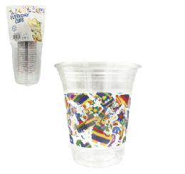 24 Bulk Pm Plastic Tumbler Clear Piñata  16oz 20ct