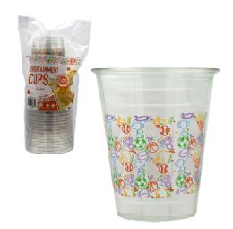 24 Bulk Pm Plastic Tumbler Clear Lemon 16oz 20ct