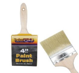 72 Bulk Paint Pro Wooden Handle Paint Brush 4in
