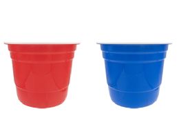 12 Bulk Pm Party Bucket Double Wall Red & Blue