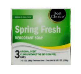 16 Bulk Best Choice Spring F Bar Soap 3.5oz 3ct