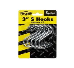 72 Bulk Ts S Hooks Stainless Steel 3in 5pc