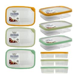 48 Bulk Bh Rect Food Cont 2 Division Asst 1.72qt