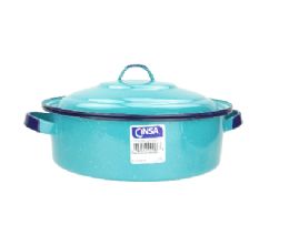 8 Bulk Cinsa Enamel Rice Pan W. Lid #26 5qts