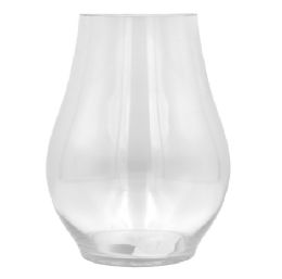6 Bulk Glass Tear Drop Clear Vase 8.25x4 In.