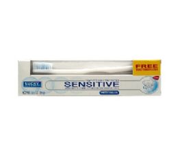 12 Bulk Lucky Sensitive Toothpaste & Brush 3.5oz