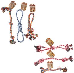 48 Bulk Bp Pet Toy Rope 6  Asst Sizes And Colors