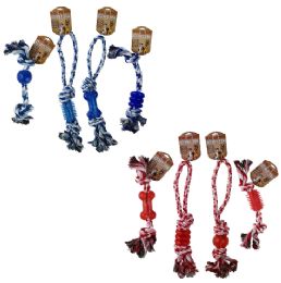 48 Bulk Bp Cotton Pet Rope 4 Asst 2 Colors