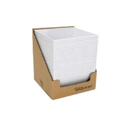 24 Bulk Bh Melamine Bowl Sm Sq 6in White Pdq