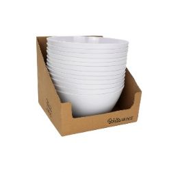 12 Bulk Bh Melamine Serving Bowl 3.5qt Wh Pdq
