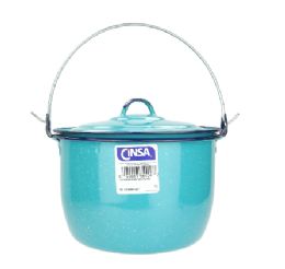12 Bulk Cinsa Enamel Convex Pot 3qt #18
