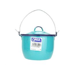 12 Bulk Cinsa Enamel Convex Pot 1.5qt #14