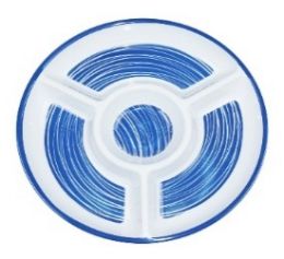 24 Bulk Bh Melamine Tray Chip&dip 13in Parker