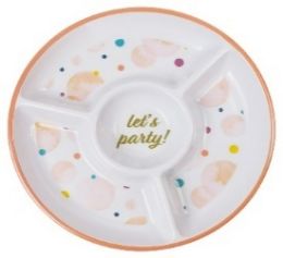 24 Bulk Bh Melamine Tray Chip&dip 13in LtS-Party