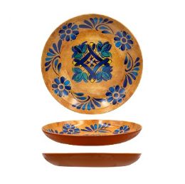 24 Bulk He Melamine Coupe Plate 11in Clay Blue