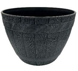 20 Bulk Bh Plastic Flower Pot Grey 13.7x9.8in