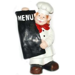 Bulk Chef Menu Figurine Ceramic H:25.60in