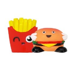 144 Bulk Bp Vinyl Burger & Fries Dogtoy 3.5in