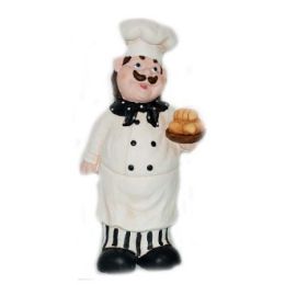 4 Bulk Bh Polyresin Chef Figurine  H:17.7in