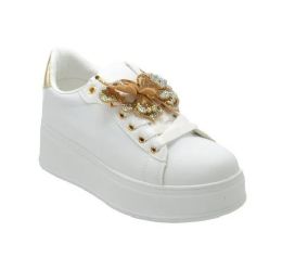 12 Bulk Womens Sneakers In White Sizes 6-10