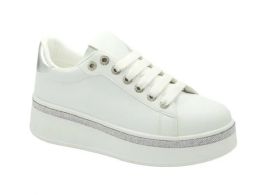 12 Bulk Womens Sneakers In White Sizes 6-10