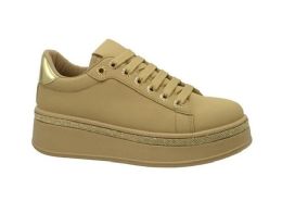 12 Bulk Womens Sneakers In Camel Sizes 5-10