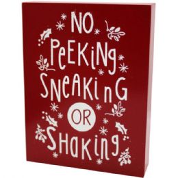 6 Bulk No Peeking, Sneaking Or Shaking Christmas Wall Decor
