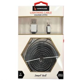 50 Bulk Wire Sage 10 Foot Iphone Charging Cable