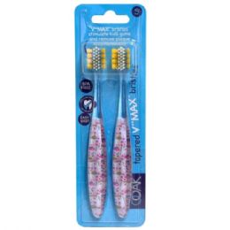 36 Bulk Two-Piece V Max Kids Toothbrushes With Unicorn Design