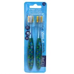 36 Bulk Two-Piece V Max Kids Toothbrushes With Dinosaur Design