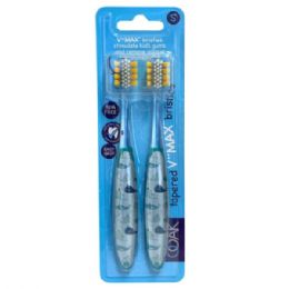 36 Bulk Two-Piece V Max Kids Toothbrushes With Narwhal Design