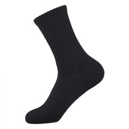 216 Bulk Knocker Men's Half Cushioned Crew Socks With Arch Support And Mesh Black Size 09-11
