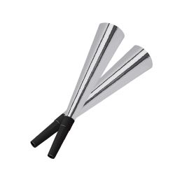 48 Bulk Pkgd Sparkling Silver Horns