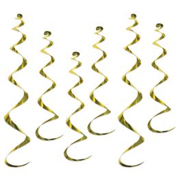 6 Bulk Twirly Whirlys - Gold